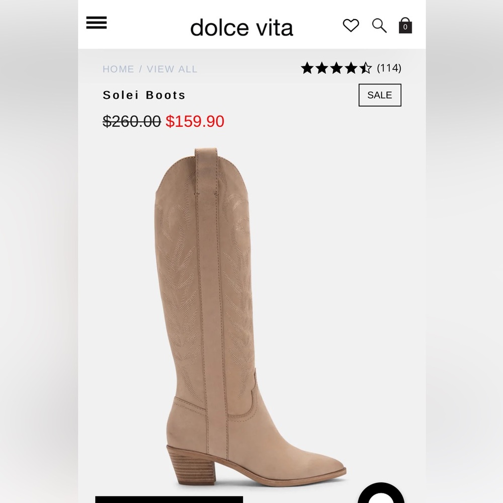 Dolce Vita Solei Western cowboy boots size 9 women’s